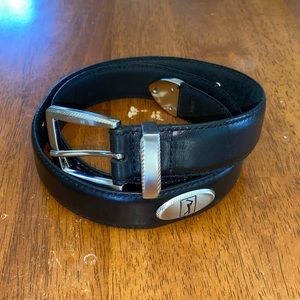 PGA Tour Black Leather Belt